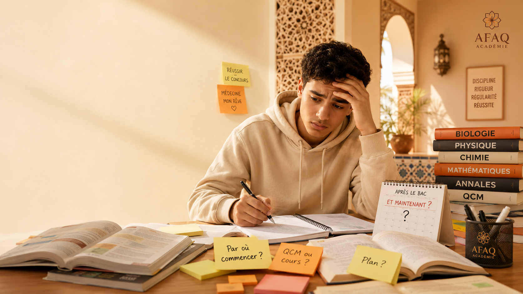 Étudiant face au concours — pression et stratégie
